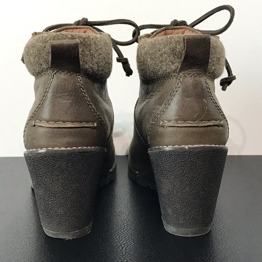 Sperry Celeste Bliss Wedge Ankle Lace Up Bootie Canteen Green Women's Size 7 - Picture 10 of 14
